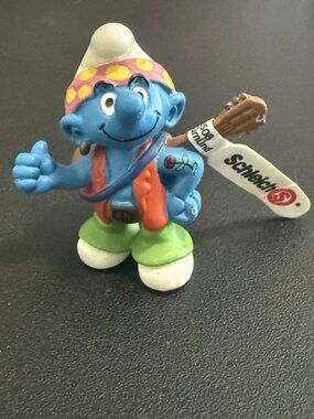 Hippie Smurf 20517 Retired Smurfs Schleich Bully Peyo PVC Toy Figure
